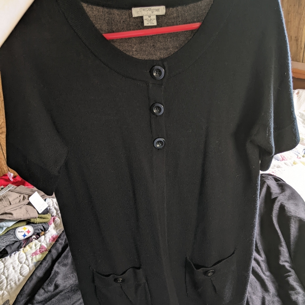 Mercer St. Studio Black Medium Cardigan Sweater